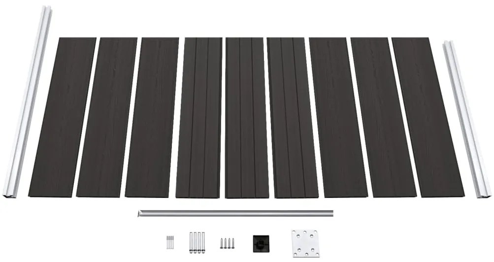 vidaXL Πάνελ Περίφραξης Μαύρο 95 x 186 εκ. από WPC