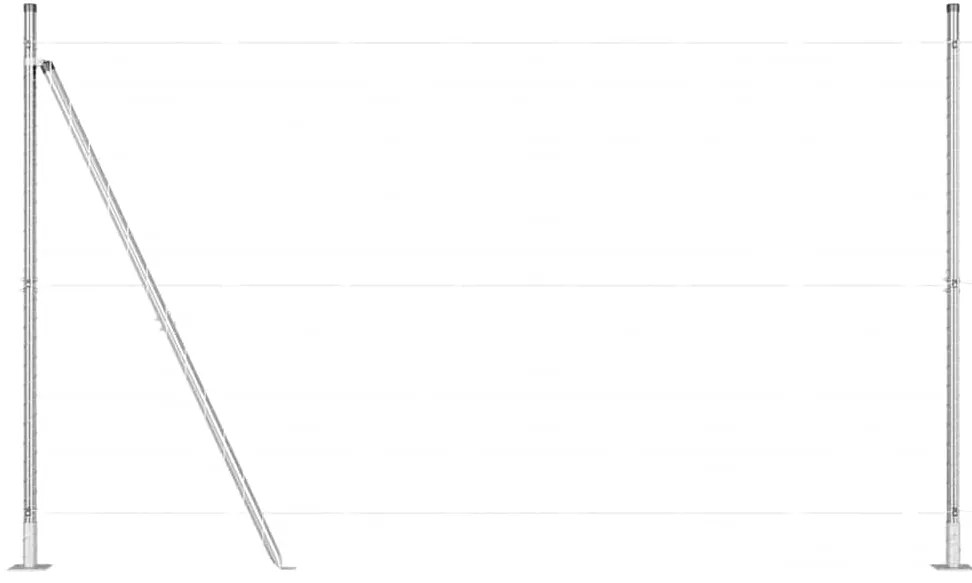 vidaXL Στηλοί Φράχτη με Βάσεις 52 τεμ Ø32mm 83,5cm Γαλβανισμένος Χάλυβας