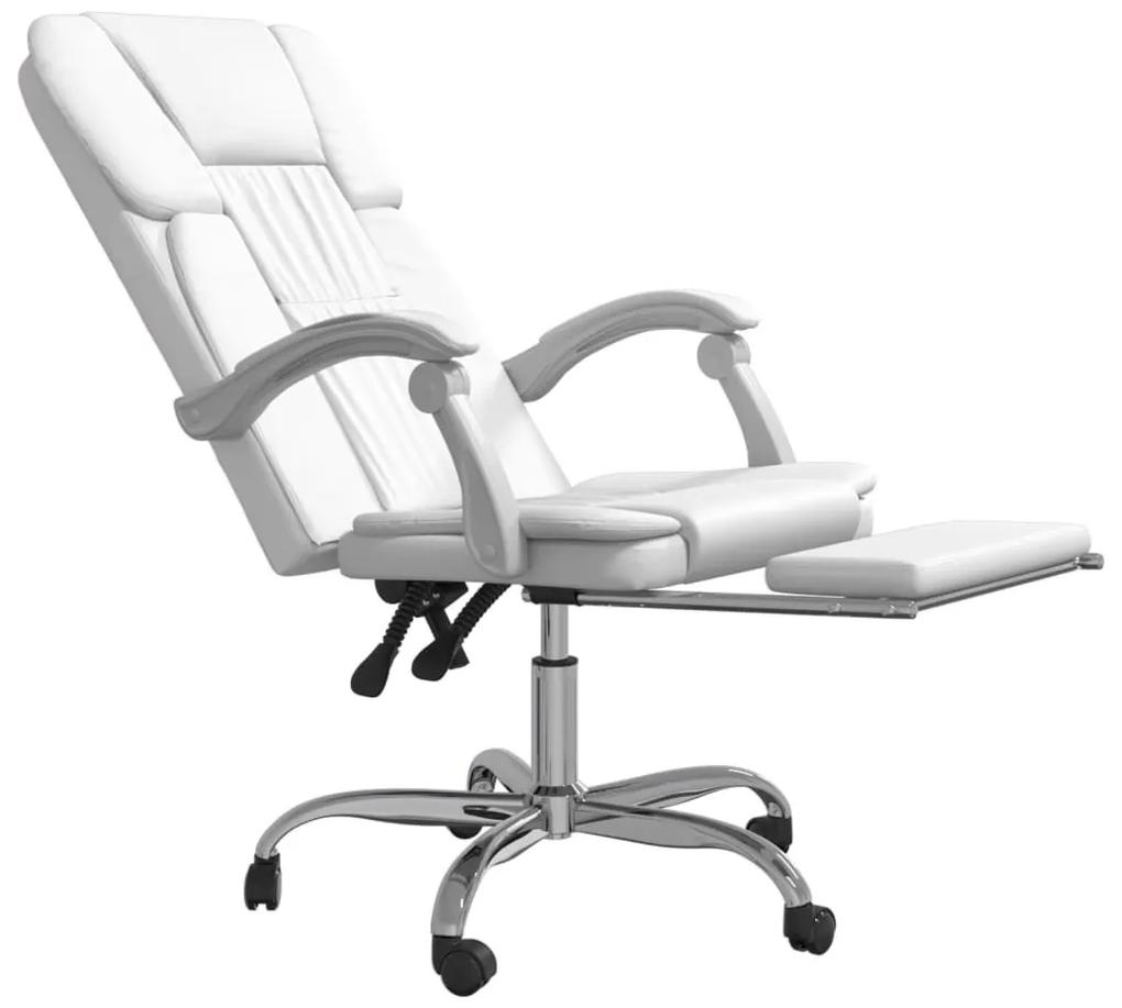 Καρέκλα Γραφείου Ανακλινόμενη Λευκό Συνθετικό δέρμα - Λευκό