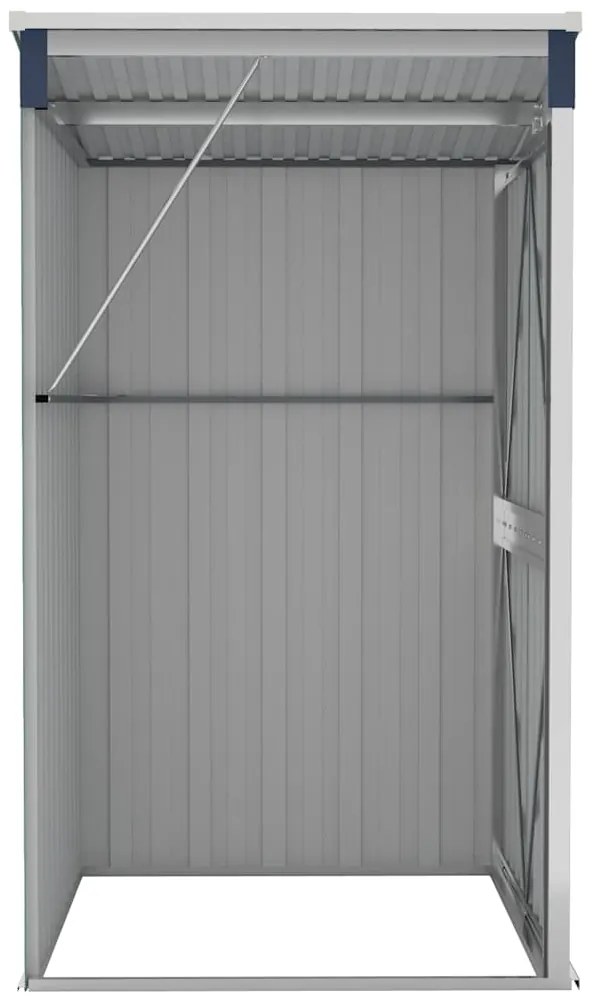 vidaXL Αποθήκη Κήπου Επιτοίχια Ανθρακί 118 x 100 x 178 εκ. από Ατσάλι