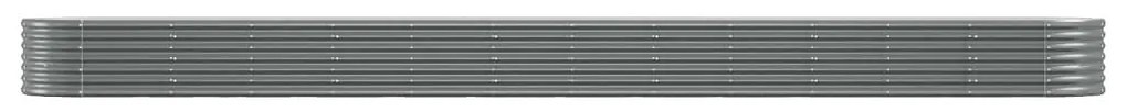 vidaXL Ζαρντινιέρα Γκρι 512x80x36 εκ. Γαλβανισμένος χάλυβας