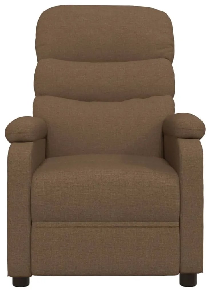 vidaXL Πολυθρόνα Μασάζ Καφέ Υφασμάτινη