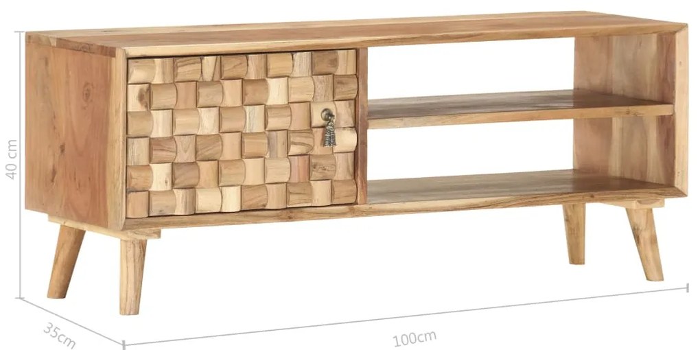 vidaXL Έπιπλο Τηλεόρασης 100 x 35 x 40 εκ. από Μασίφ Ξύλο Ακακίας
