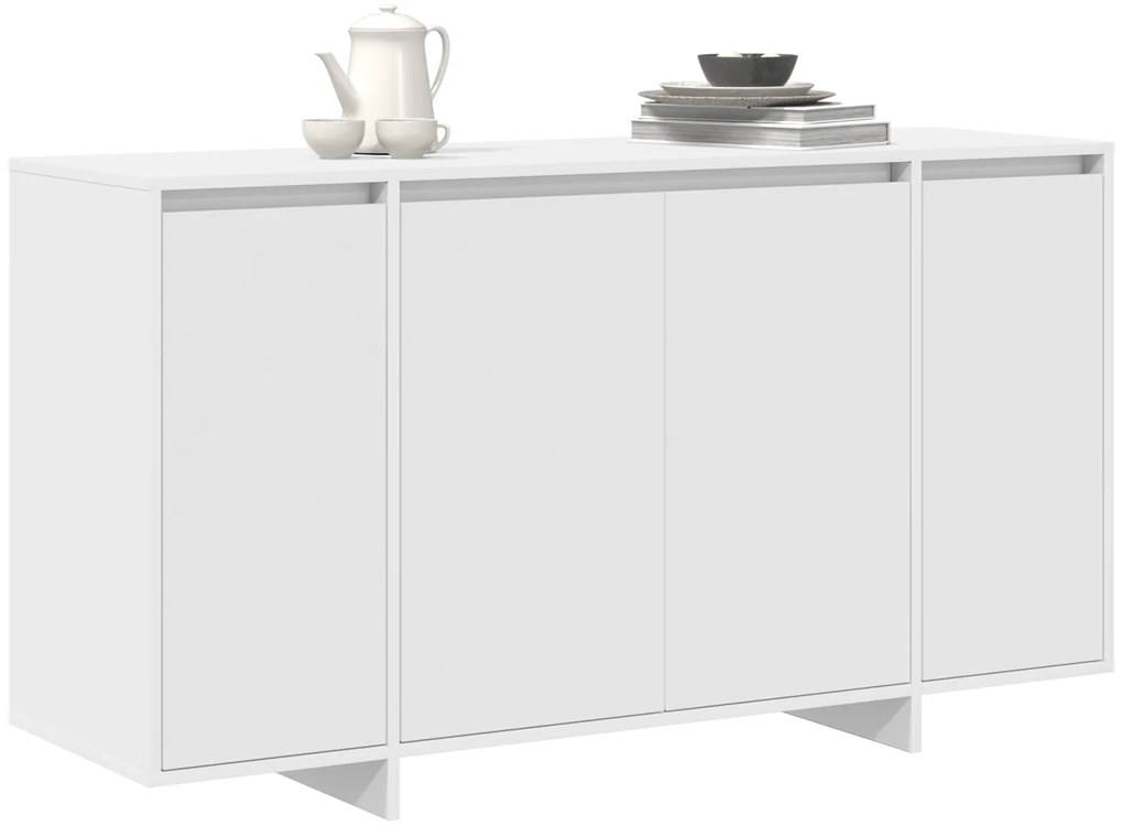 vidaXL Λευκό Πλαϊνό Γραφείο Λευκό Ξύλο 135 x 41 x 75 εκ.