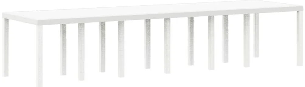 vidaXL Σέτ φαγητού για κήπο 15 pcs Λευκό Rattan Polt
