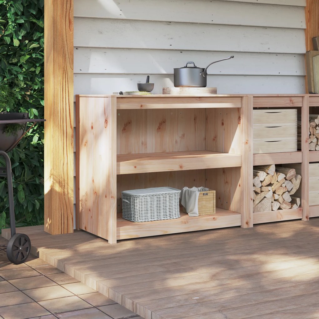 vidaXL Ντουλάπι Κουζίνας Εξωτερικού 106x55x92 cm Μασίφ Ξύλο Πεύκου