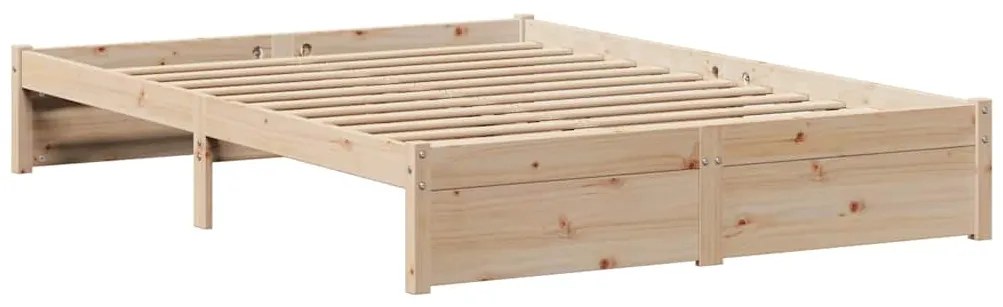 vidaXL Σκελετός Κρεβατιού Χωρίς Στρώμα 150x200 εκ Μασίφ Ξύλο Πεύκου