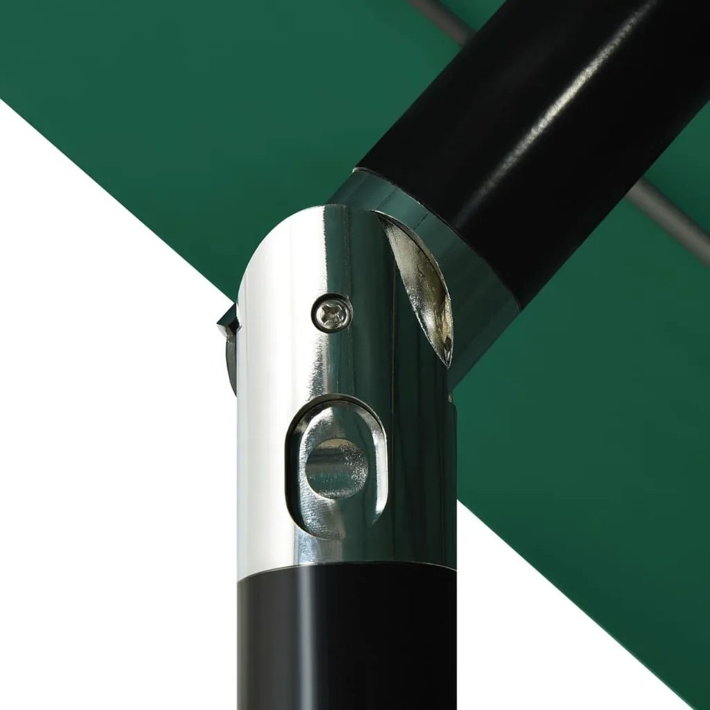 Ομπρέλα 3 Επιπέδων Πράσινη 3,5 μ. με Ιστό Αλουμινίου - Πράσινο