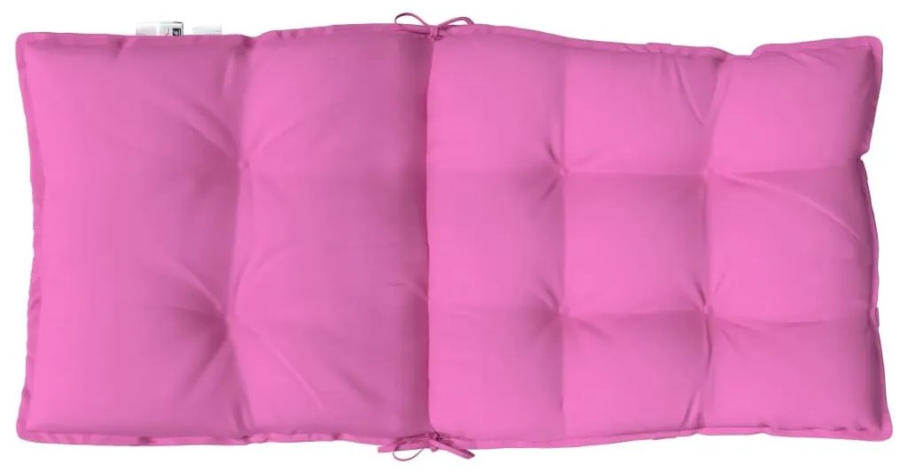 Μαξιλάρια Καρέκλας Χαμηλή Πλάτη 2 τεμ. Ροζ Ύφασμα Oxford - Ροζ
