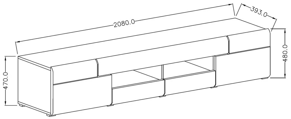 Έπιπλο τηλεόρασης Toldo Plus-Leuko Fusiko