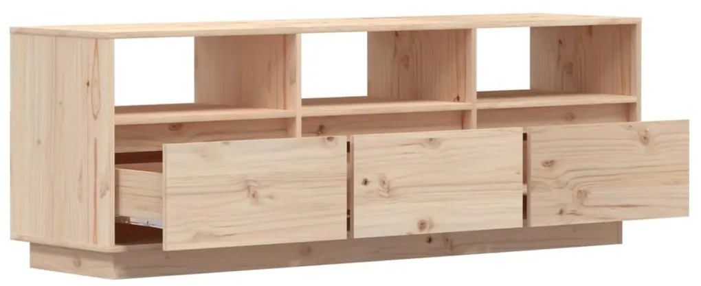 vidaXL Έπιπλο Τηλεόρασης 140 x 37 x 50 εκ. από Μασίφ Ξύλο Πεύκου