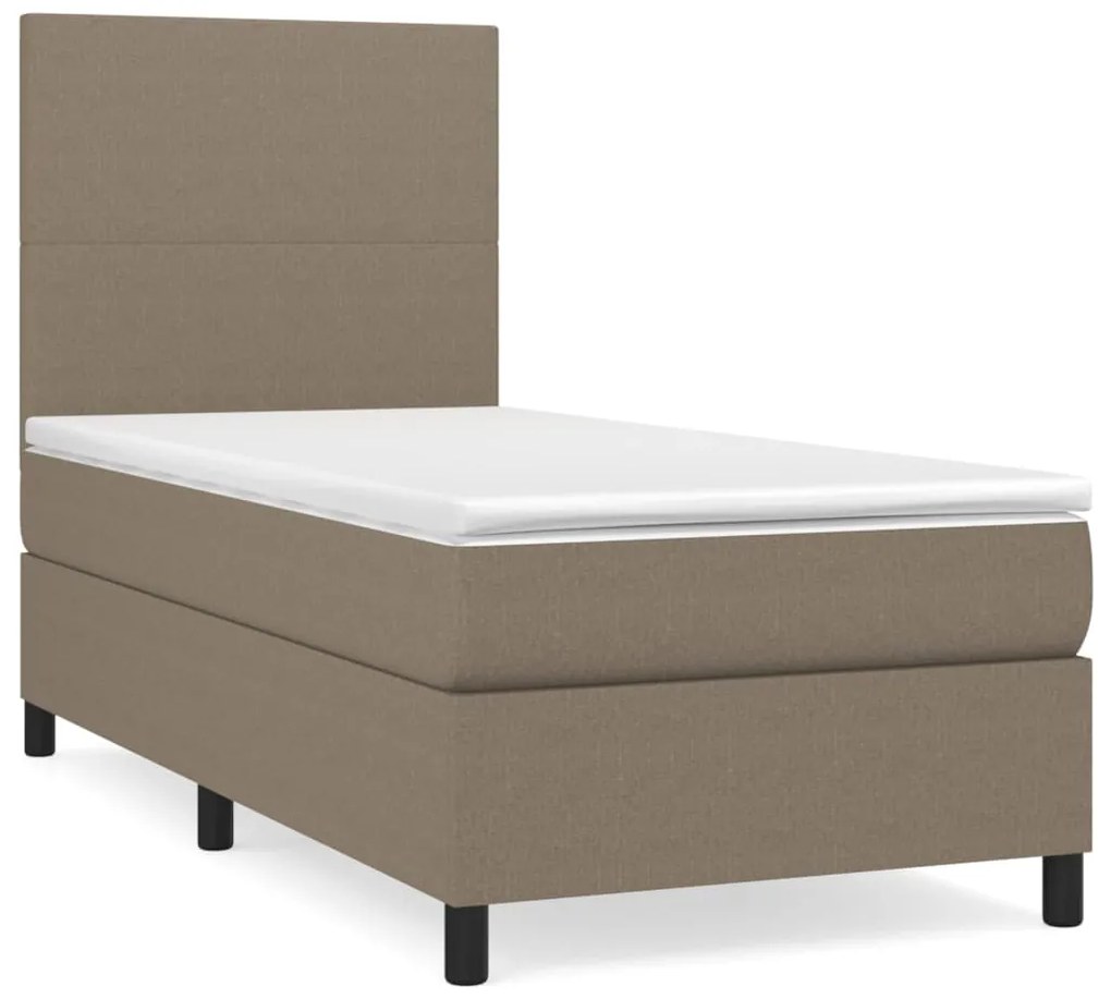 ΚΡΕΒΑΤΙ BOXSPRING ΜΕ ΣΤΡΩΜΑ TAUPE 100 X 200 ΕΚ. ΥΦΑΣΜΑΤΙΝΟ 3141597