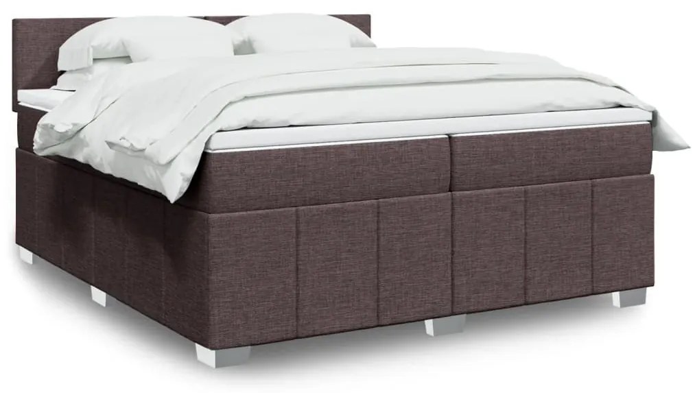 ΚΡΕΒΑΤΙ BOXSPRING ΜΕ ΣΤΡΩΜΑ ΣΚΟΥΡΟ ΚΑΦΕ 200X200 ΕΚ. ΥΦΑΣΜΑΤΙΝΟ 3289471