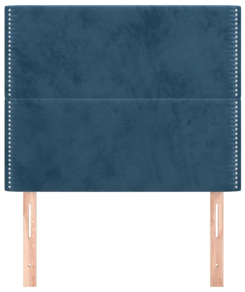 vidaXL Κεφαλάρι Σκούρο Μπλε Βελούδινο 90x5x118/128 εκ.