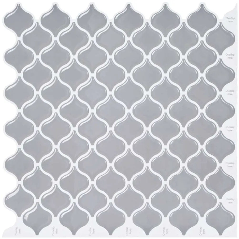 vidaXL Tile Λαμπτήρα 10 pcs Γκρι 27 x 27 εκ. Πολυουρεθάνη και PET