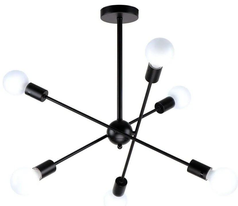 Φωτιστικό Οροφής Gwen 77-8091 75x75x57 Black Homelighting Metal