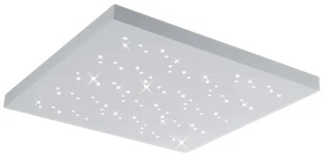 Μεταλλική Πλαφονιέρα Οροφής Λευκή 75xH4cm LED 36w 3000-6000K 3300lm Remote Control Trio Lighting Titus 676617531