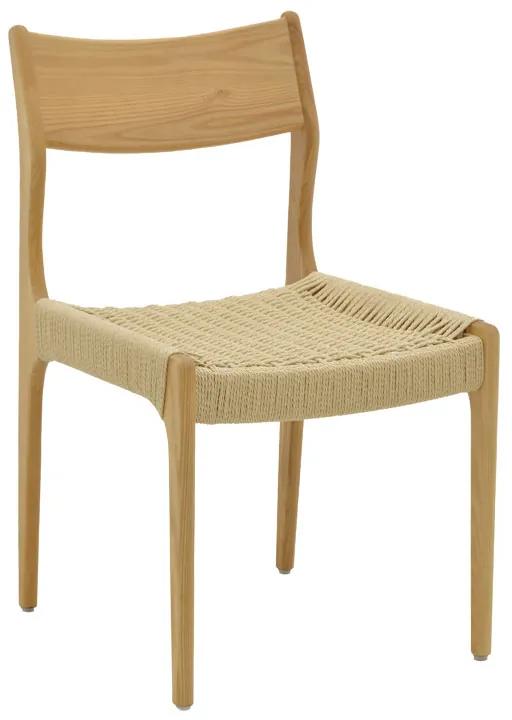 Καρέκλα Martina pakoworld ξύλο οξιάς φυσικό-έδρα φυσικό σχοινί 46x49x81εκ