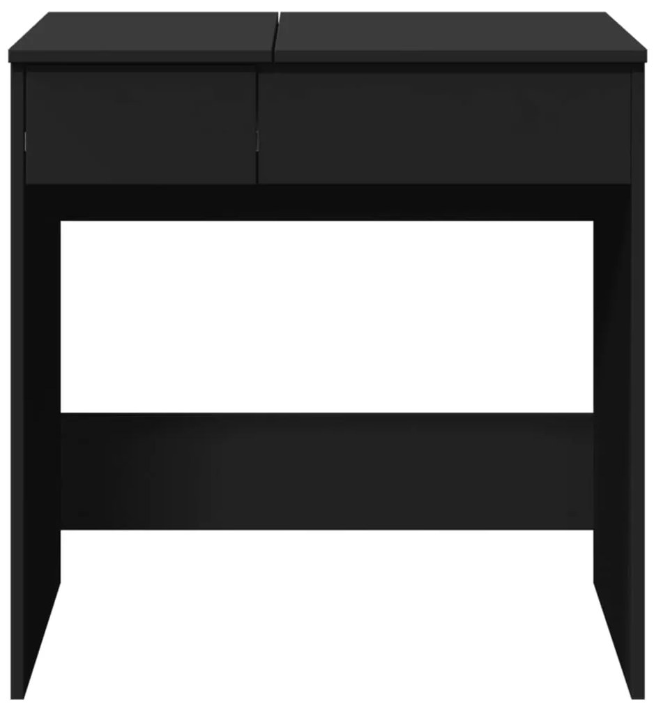 vidaXL Μπουντουάρ με Καθρέφτη Μαύρο 73x46,5x120 εκ.