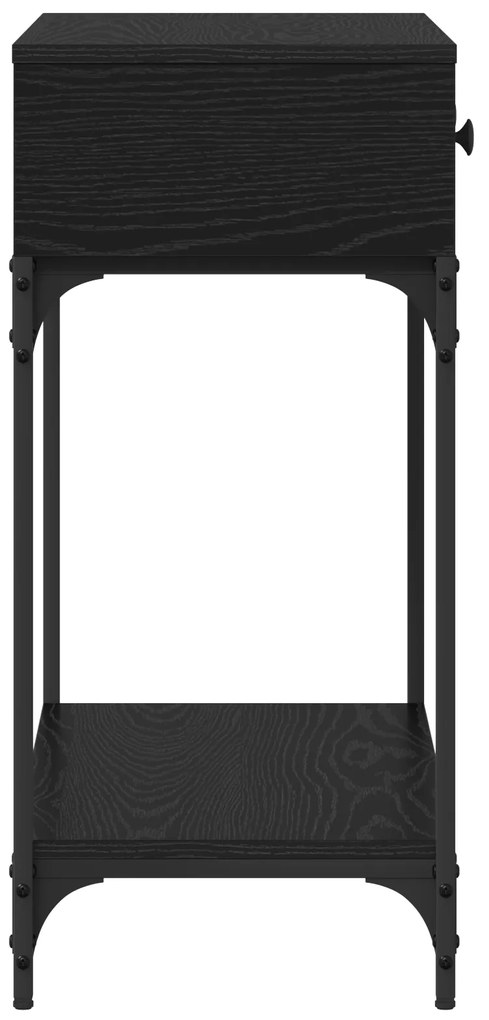 vidaXL Τραπέζι Κονσόλας Μαύρη Δρύς 75x34.5x75 cm Επεξεργασμένο Ξύλο