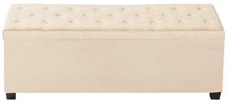 VEVOR Storage Ottoman Bench, Button-Tufted End of Bed Bench with Side Bags, Flip-up Upholstered Storage Chest with Metal Frame, Linen Bed Ottoman for Living Room, Bedroom, Entryway, Office, Beige