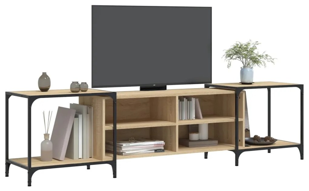 vidaXL Έπιπλο Τηλεόρασης Sonoma Δρυς 203x37x50 εκ. Επεξεργασμένο Ξύλο
