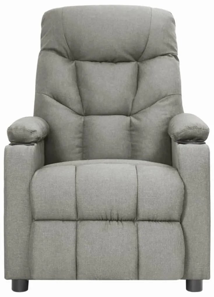 vidaXL Πολυθρόνα με Ανύψωση Ανοιχτό Γκρι Υφασμάτινη