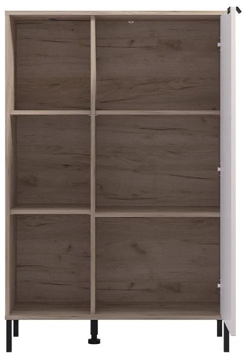Βιτρίνα Vandea 2K POP Cashmere - Γκρί Δρύς 87x40x131 εκ. 87x40x131 εκ.