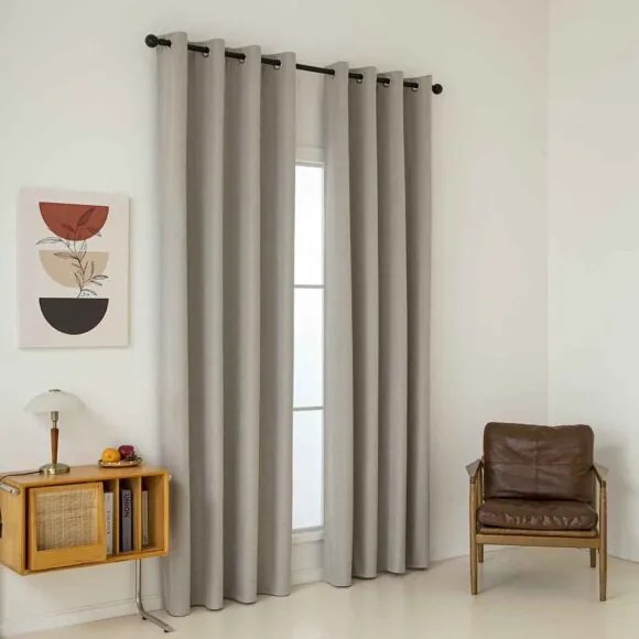 Beauty Home Κουρτίνα Full Blackout σκίασης με 8 κρίκους Total Art 8446 140x270 Άμμου