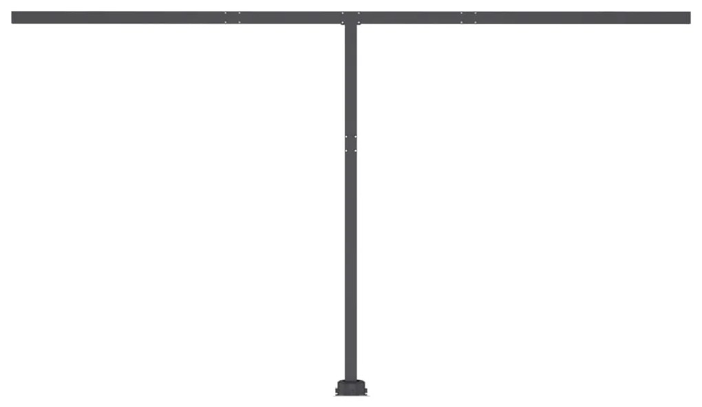 vidaXL Τέντα Αυτόματη με LED & Αισθ. Ανέμου Κίτρινο/Λευκό 450x350 εκ.