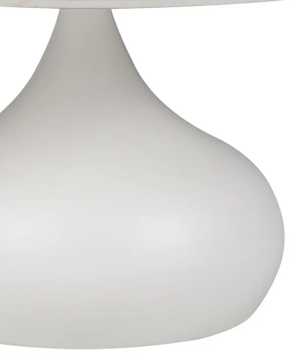 Βοηθητικό τραπέζι Kirkene Inart sintered stone σε απόχρωση λευκό μαρμάρου με λευκό μέταλλο Φ70x40εκ 70x70x40 εκ.