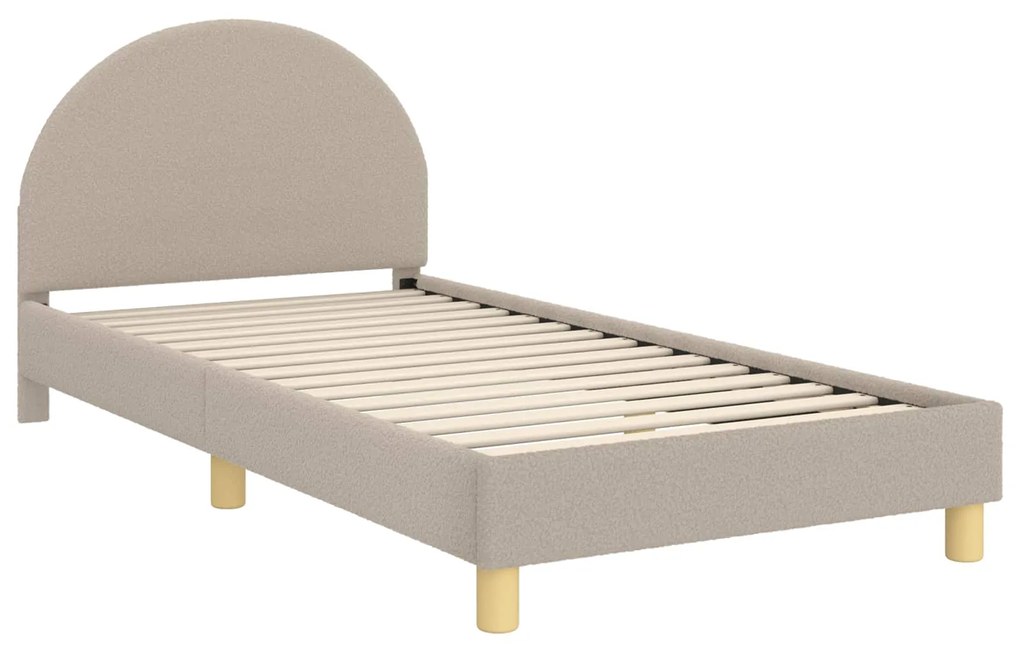 vidaXL Κρεβάτι Παιδικής Κρεβατοκάμαρας με Κεφαλάκι Ανοιχτό γκρι