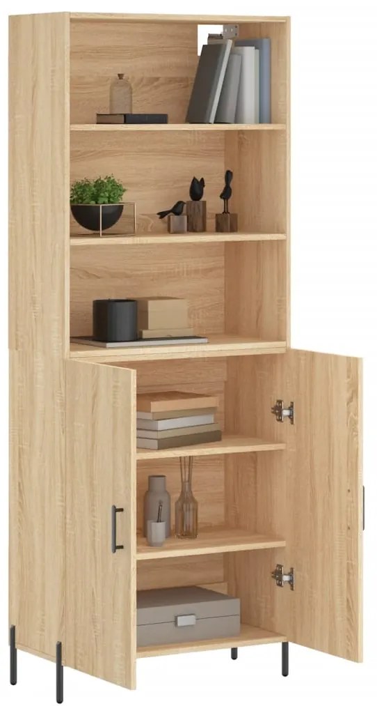 vidaXL Ντουλάπι Sonoma δρυς 69,5 x 34 x 180 εκ. από Επεξεργασμένο Ξύλο