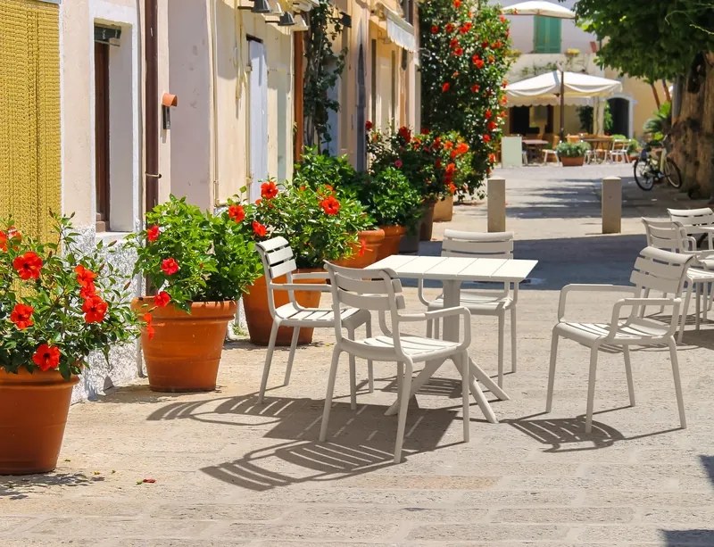 PARIS WHITE 80X80X74εκ. ΤΡΑΠΕΖΙ ΠΟΛ/ΝΙΟΥ 80X80X74εκ.