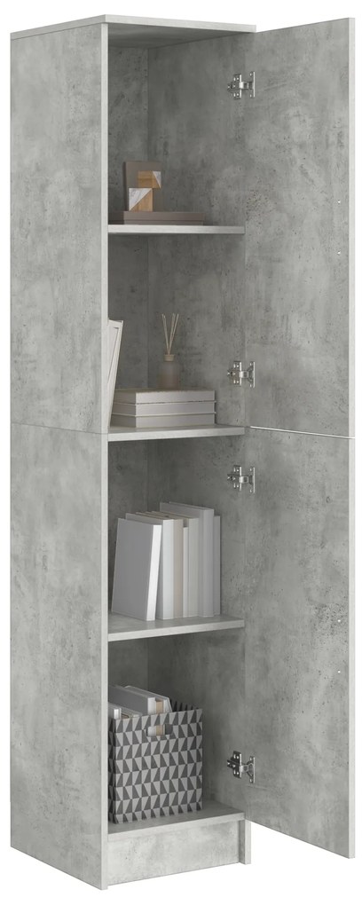 vidaXL Μπουφές Γκρι Σκυρόδεμα MDF με εφέ σκυροδέματος Κανονικό Πόρτες