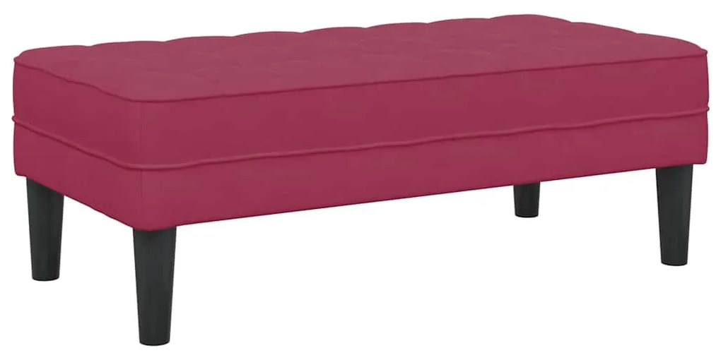 vidaXL Παγκάκι Κόκκινο 113 x 57 x 39 εκ. Βελούδο