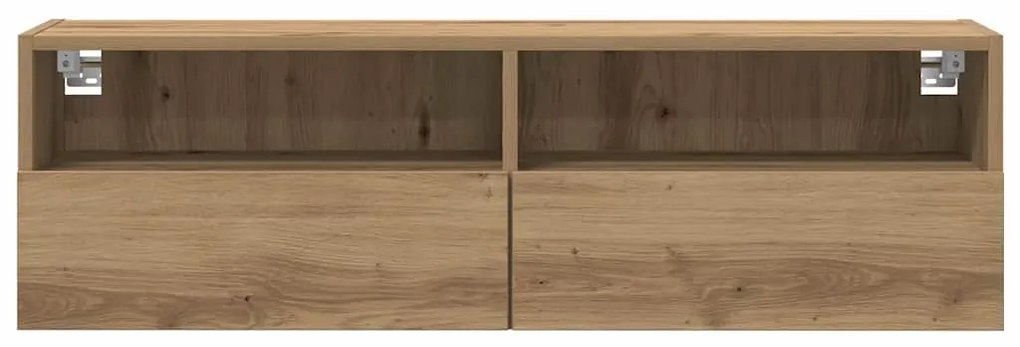 vidaXL Ντουλάπι Τηλεόρασης Τοίχου 2 pcs artisan δρυς 100 x 30 x 30 cm