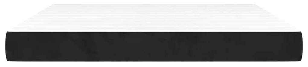 vidaXL Στρώμα με Pocket Springs Μαύρο 160x220x20 εκ. Βελούδινο