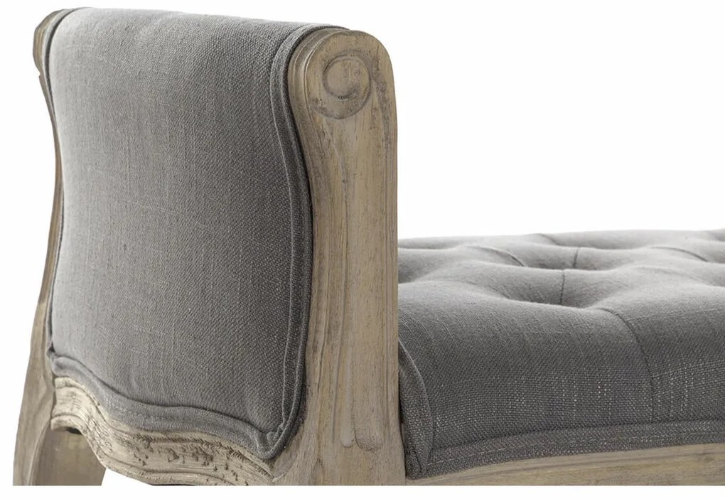 Σκαμπό DKD Home Decor   Φυσικό Σκούρο γκρίζο ξύλο καουτσούκ Καμβάς 109 x 44,5 x 60 cm