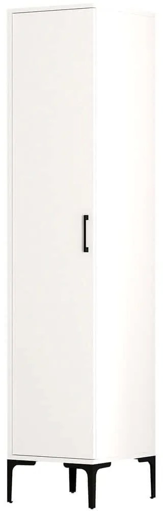Ντουλάπα Μονόφυλλη Kumsal 845HCT5413 40x47,5x201,4cm White Μονόφυλλη