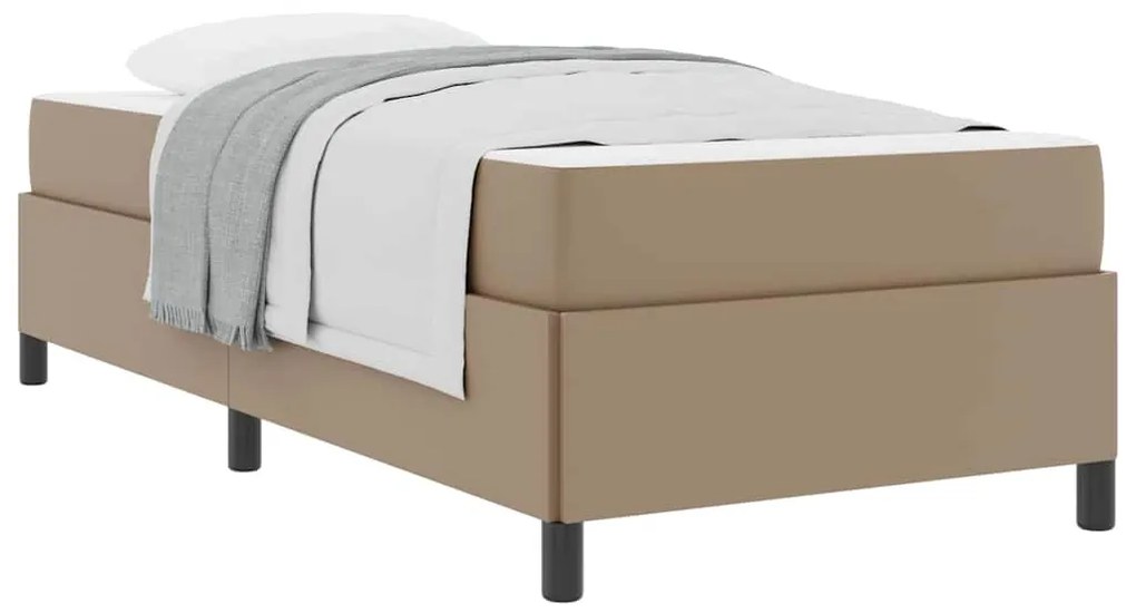 vidaXL Σκελετός Κρεβατιού με στρώμα Καπουτσίνο 80 x 200 cm ύφασμα