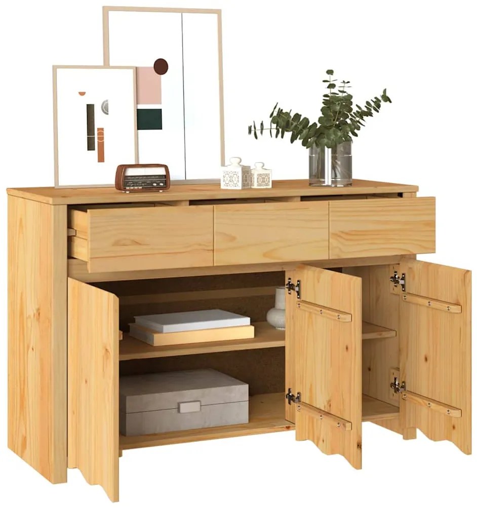vidaXL Drammen Καφέ 114 x 43 x 75.5 εκ Μασίφ ξύλο πεύκου