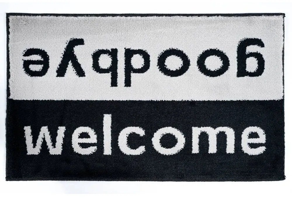 Πατάκι Εισόδου Fashion Welcome 40X67cm Black-Grey Sdim 40X67