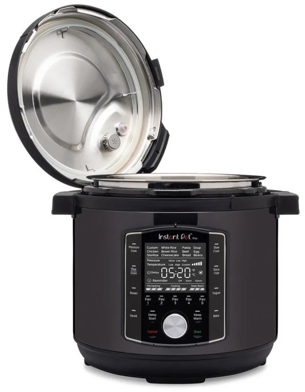 Πολυμάγειρα Instant Pot PRO 8 113005701, 1400W, 7,6 l, 28 προγράμματα, 11 Safety Systems, Μαύρο
