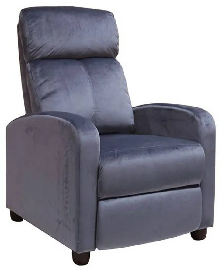 Πολυθρόνα Porter Relax Grey Velure Ε9781,5 68x86x99cm Velvet