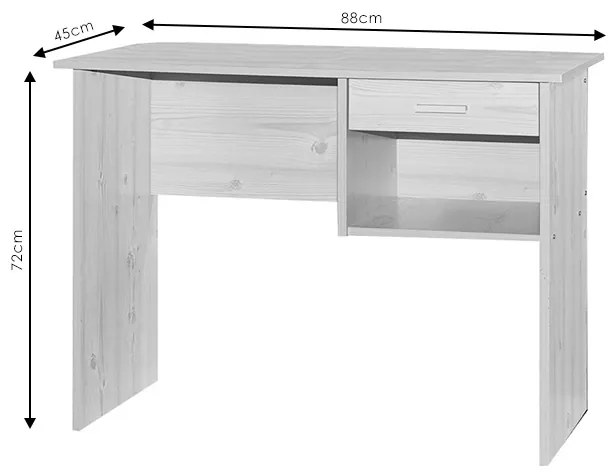 Γραφείο εργασίας με συρτάρι Michael pakoworld sonoma 88x45x72εκ (1 τεμάχια)