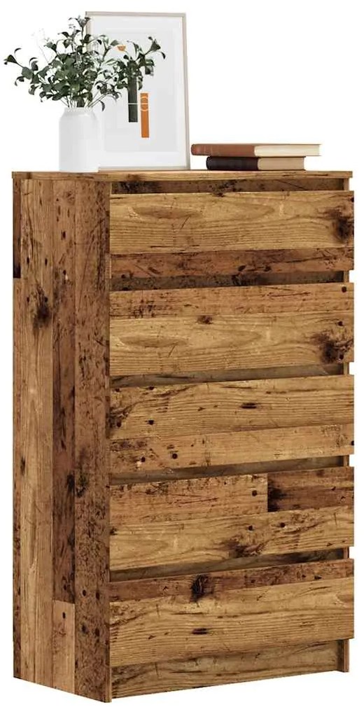 vidaXL Συρταριέρα Όψη Παλαιού Ξύλου 60x36x103 εκ. Επεξεργασμένο Ξύλο