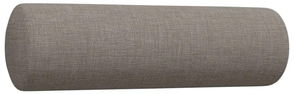 vidaXL Σετ Σαλονιού 2 Τεμαχίων Taupe από Ύφασμα Μικροϊνών με Μαξιλάρια