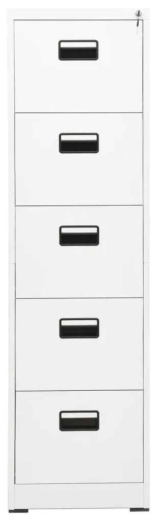 vidaXL Αρχειοθήκη Λευκή 46 x 62 x 164 εκ. από Ατσάλι