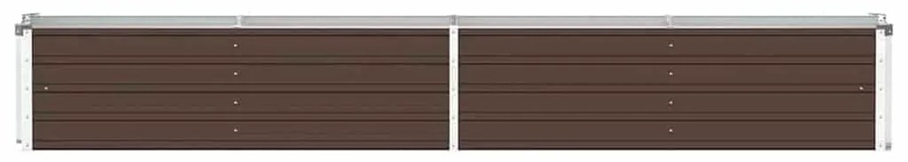 vidaXL Ζαρντινιέρα Υπερυψωμένη Καφέ 320x40x45 εκ. Γαλβανισμ. Χάλυβας